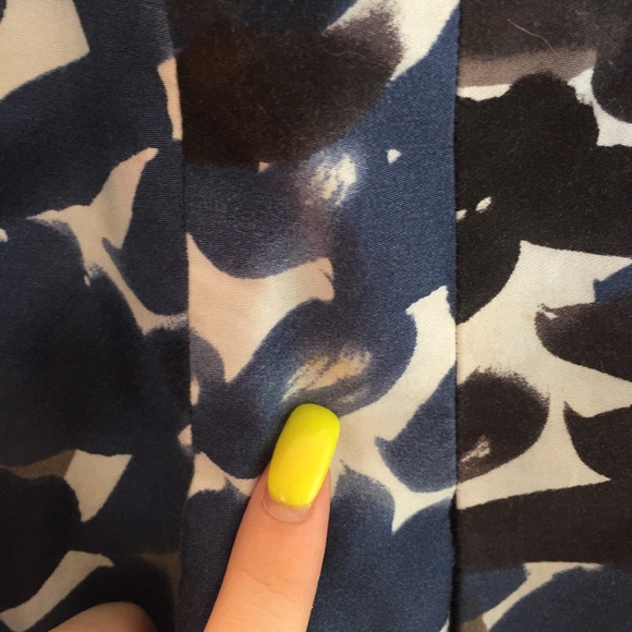 Maeve Anthropologie Blue Pattern Midi A-Line Skirt - Picture 5 of 6